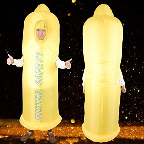 Unisex Adults Inflatable Condom Costume Halloween Blow Up Fancy Dress