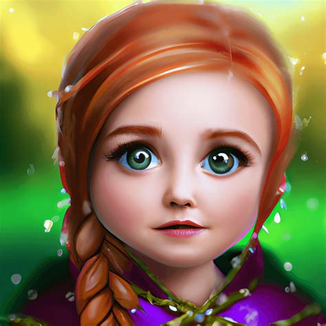 Adorable Baby Princess Anna From Frozen · Creative Fabrica