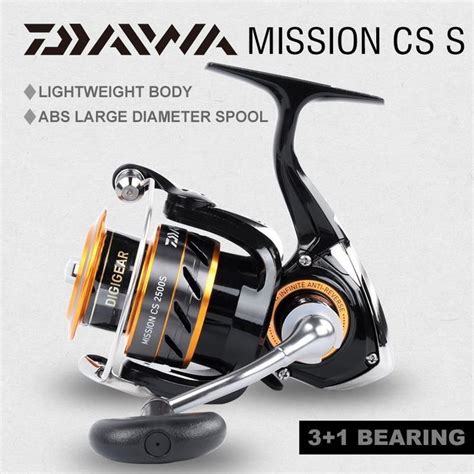 DAIWA MISSION CS Spinning Fishing Reel 2000S 2500S 3000S 4000S Gear
