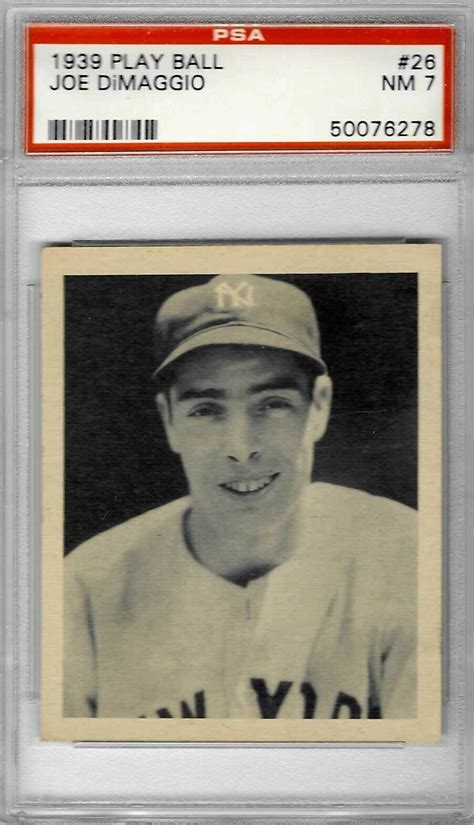 1939 Play Ball 26 Joe Dimaggio Psa 7 Hof Yankees Ebay