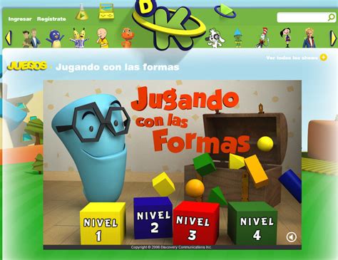 Principalmente videos de episodios completos y parciales y juegos relacionados con las series de discovery kids. Jugando con las formas » Recursos educativos digitales