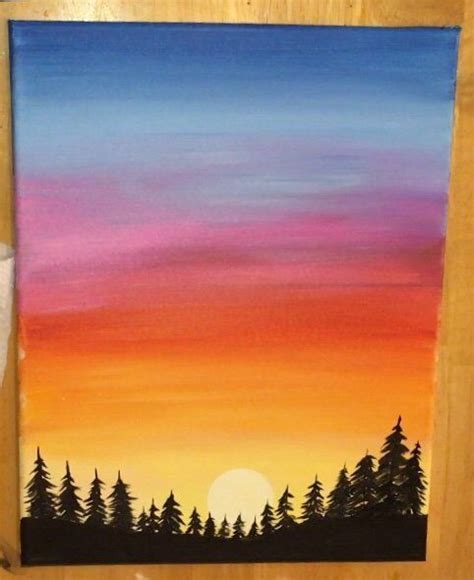 Sunset Painting Learn To Paint An Easy Sunset With Acrylics Sky Art