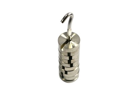 Slotted Mass Set With Hanger Stainless Steel 9 Weights Totaling