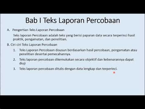 Apa Yang Dimaksud Dengan Teks Laporan Hasil Percobaan - Master Books
