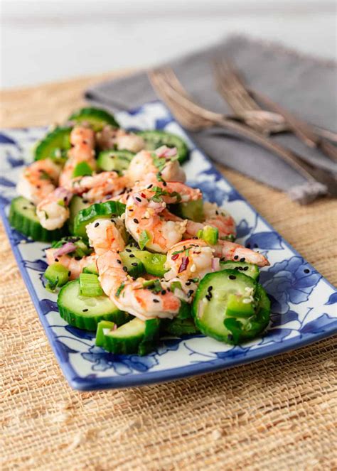 Then, top the lettuce with noodles, vegetables, and mint. Shrimp Salad Recipe | easy cold salad | Kevin is Cooking