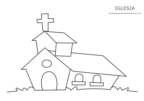 Dibujos Para Colorear Y Trazar Dibujo Para Imprimir La Iglesia