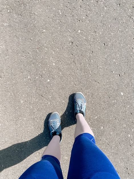 Premium Photo Walking Exercise Closeup Of Womans Feet Walking On