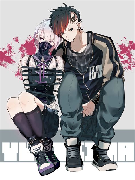 Anime Goth Couple Art 500 X 750 Jpeg 91