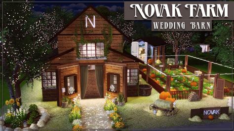 Rustic romance decor set for the sims 4. Novak Farm Wedding Barn | The Sims 4 CC Speed Build ...