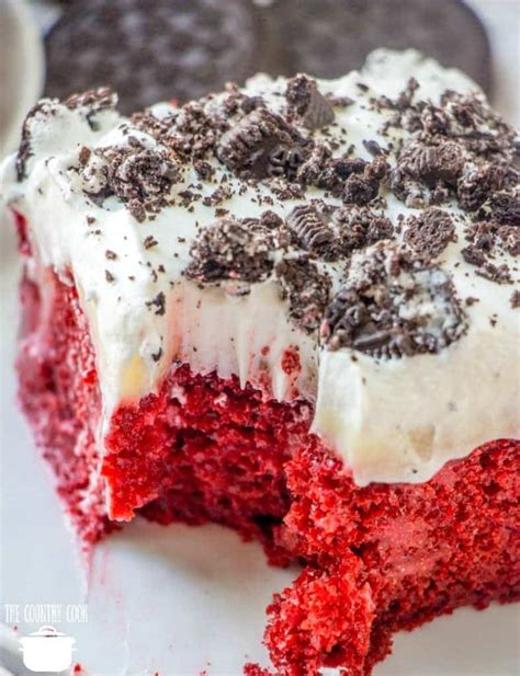 red velvet poke cake the country cook dessert