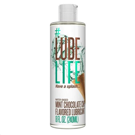 Lubelife Water Based Mint Chocolate Chip Flavored Lubricant 8 Ounce Sex Lube For Men Women