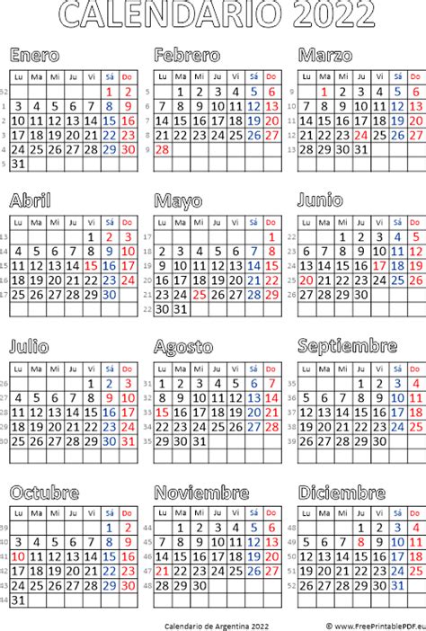 Calendario Argentina 2022 Calendario Roma