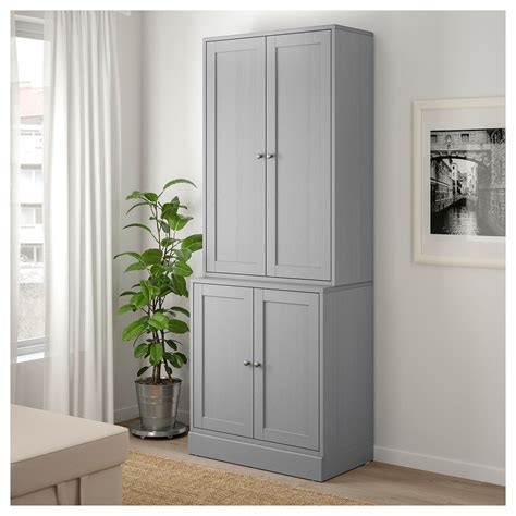 Havsta Storage Combination With Doors Gray 31 78x18 12x83 12