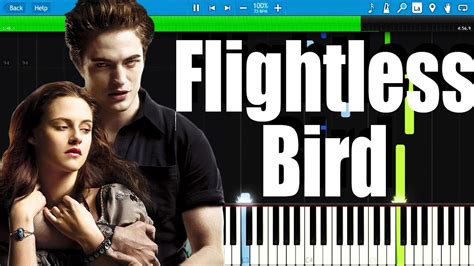 Flightless Bird Twilight Soundtrack Synthesia Piano Tutorial Acordes