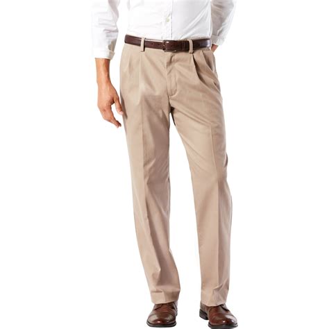 Dockers Easy Care Classic Fit Pleated Khaki Pants Pants Clothing