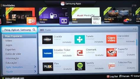 Your only other option is to stream directly from the apps related to the channel you want to watch i.e. Como baixar e instalar apps na Smart TV da Samsung | Dicas ...