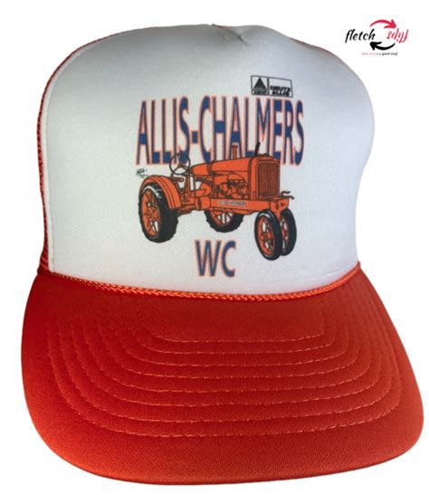 Vintage Allis Chalmers Model D 21 Tractor Snapback Hat Cap Mesh Foam