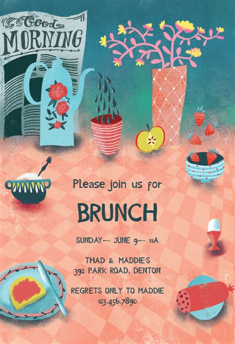 Brunch Invite Template Free Web Cause For Paws Inc Printable