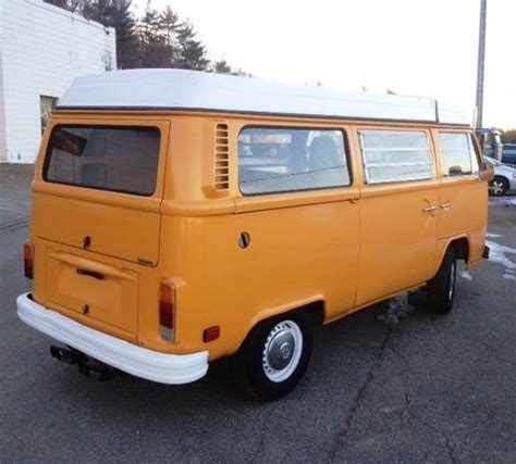 Volkswagen Busvanagon Van Camper 1976 Yellow For Sale 2362072103 Vw