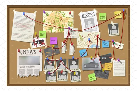 Detective investigation board | Criminologia, Detective, Mystery