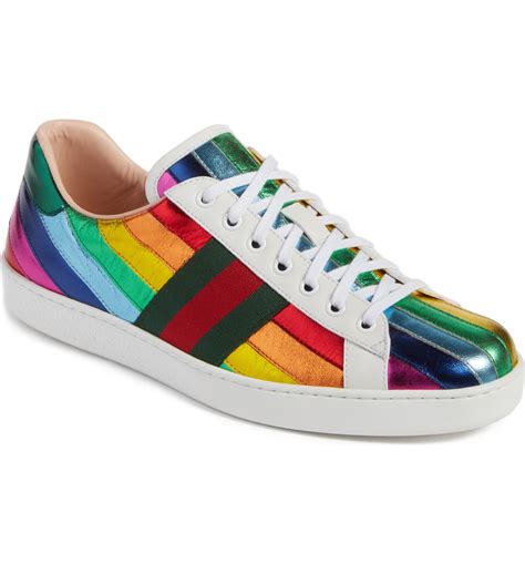 Gucci New Ace Rainbow Sneaker Men Nordstrom