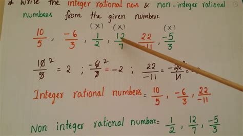How To Identify Integer And Non Integer Rational Numbers Classviii Youtube