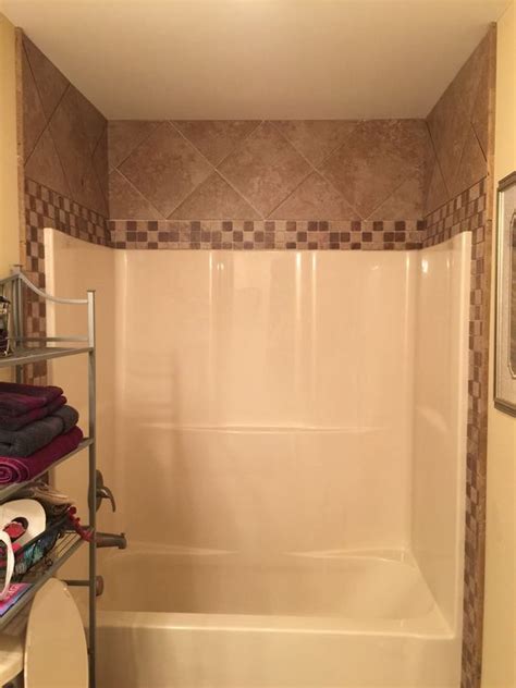 Master bath with double person shower, shower benches, free standing tub and double vanity. Tile around fiberglass shower/tub | bathroom | Pinterest ...