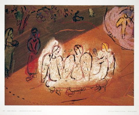 Abraham Et Les Trois Anges Collectable Print By Marc Chagall At Art