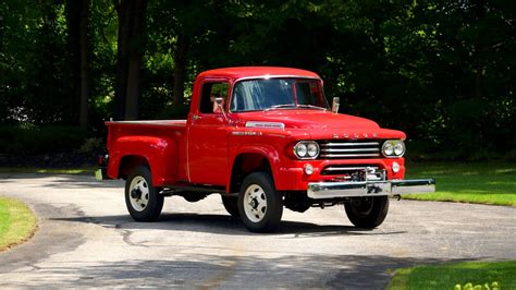1958 Dodge Power Wagon W100 Pickup Truck Red Wallpapers Hd
