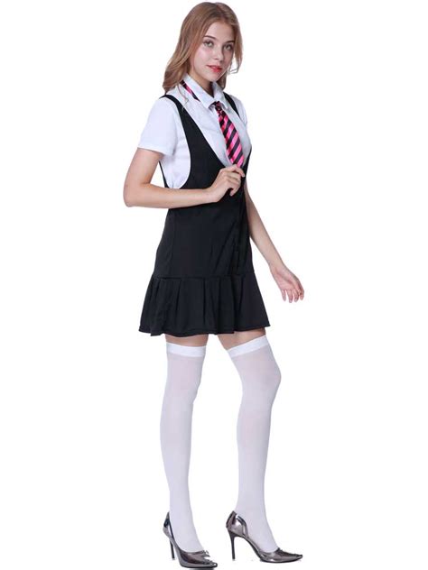 black nurse uniform ladies night fancy dress costume uk 8 10 magenta for sale ebay