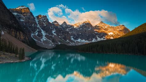 Moraine Lake Wallpaper 4k Alberta Canada Mountain Range Erofound
