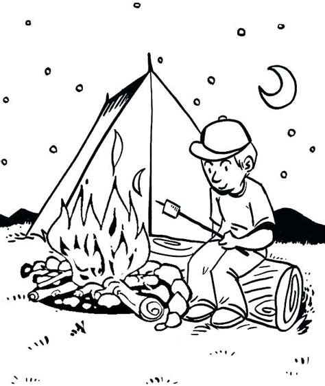 Free Printable Campfire Coloring Pages Free Campfire Coloring Page My