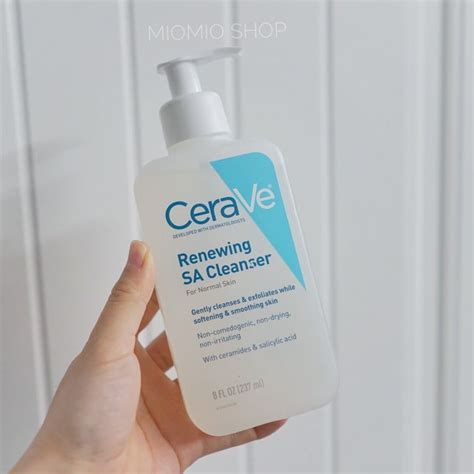 Cerave renewing sa skin care products provide gentle exfoliation and skin relief to dry skin. US version CeraVe Salicylic Acid SA Facial Cleanser Facial ...