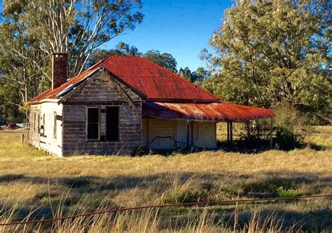 Abandoned Rustic Hut Part Of Australian Farmland Scenery July 2016