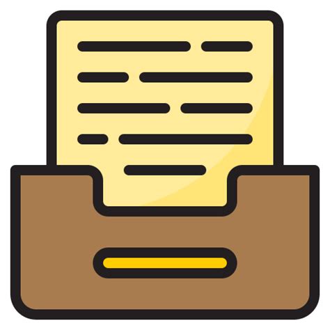 Document Srip Lineal Color Icon