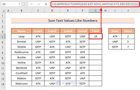 How To Sum Text Values Like Numbers In Excel 3 Methods