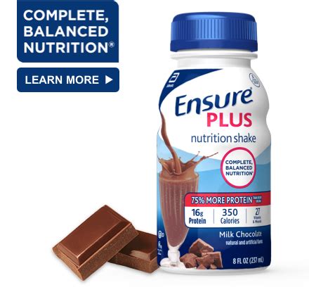 Ensure Plus Nutrition Chocolate Shake 350 Nutritious Calories