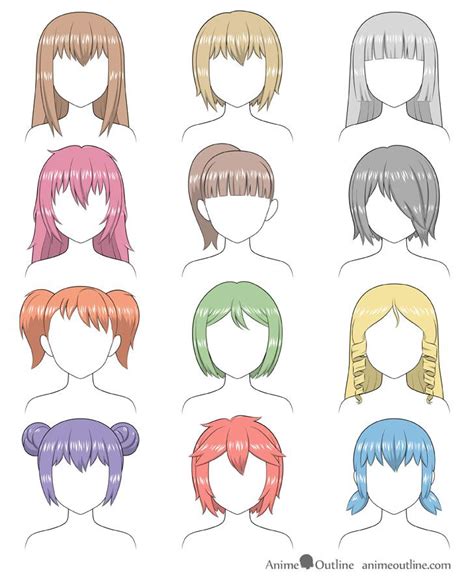 16 Unique Cute Anime Hairstyles For Girls Front View
