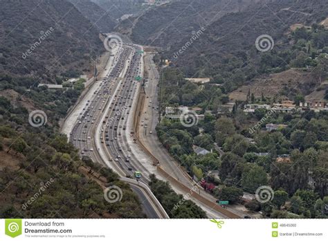 Los Angeles Congested Highway Stock Photo Image Of Busy Freeway