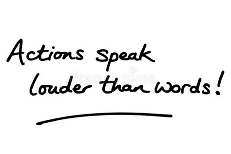 Actions Speak Louder Than Words Stock Illustration Illustration Of