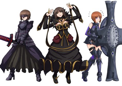 Safebooru 3girls Alternate Eye Color Armor Armored Dress Artoria Pendragon All Bangs Black