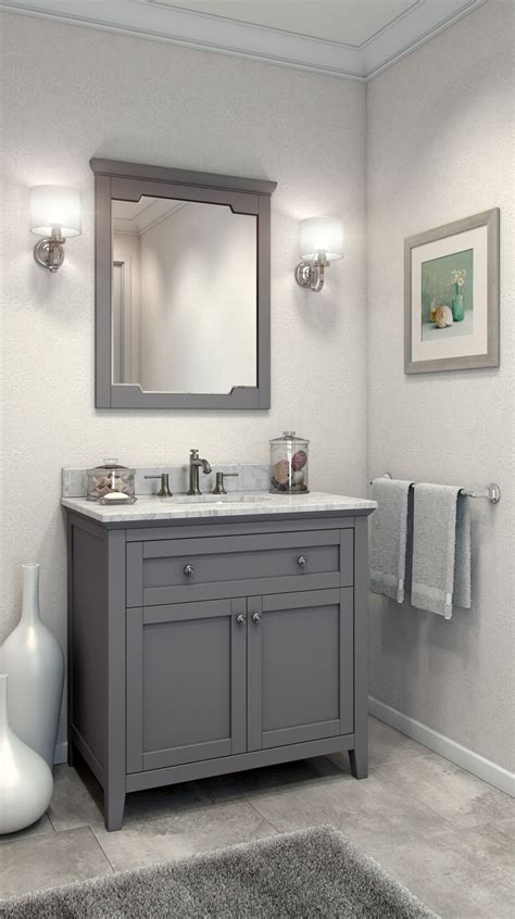 Chatham Shaker 36 Vanity With Clean Shaker Design In A Warm Grey