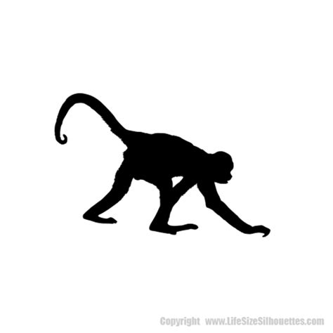 Full Size Monkey Silhouettes Safari Animal Decor