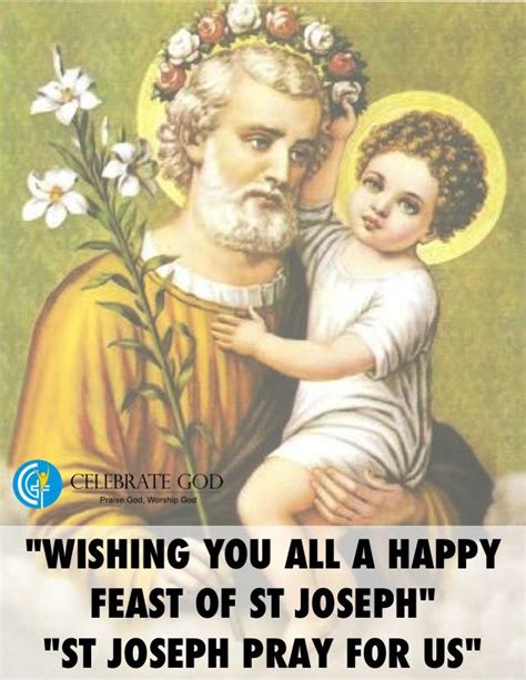 Wishing You All A Happy Feast Of St Joseph St Joseph Pray For Us