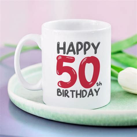 Personalised 50th Birthday Mug Red The T Experience