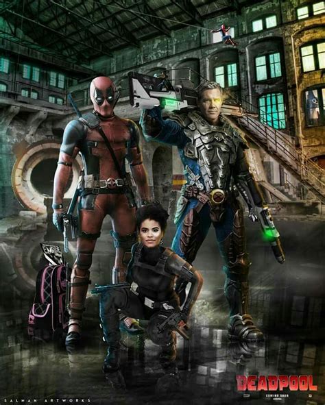 Deadpool And Domino And Cable Ciencia Ficcion Marvel Heroe