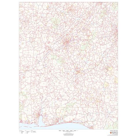 Alabama Zip Code Map By Map Sherpa The Map Shop