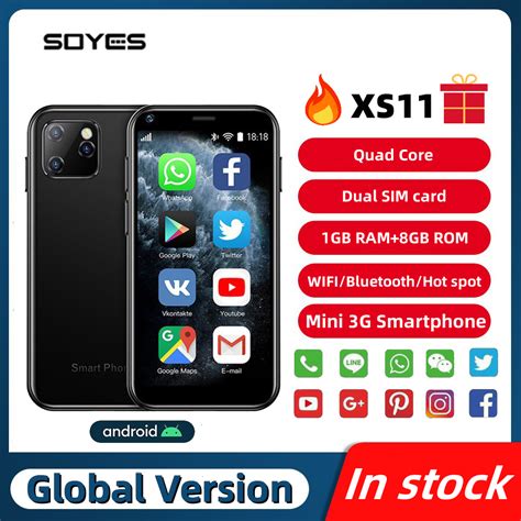 Soyes Xs11 Mini Android 60 Cell Phones With 3d Glass Slim Body Hd