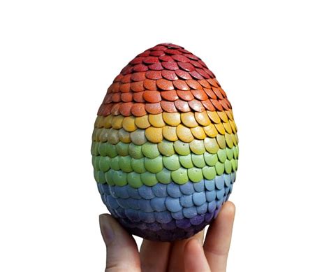 Rainbow Dragon Egg Rough Texture Decorative Dragon Egg Etsy