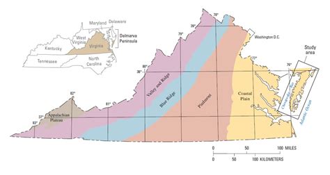 Physiographic Provinces Of Virginia Us Geological Survey
